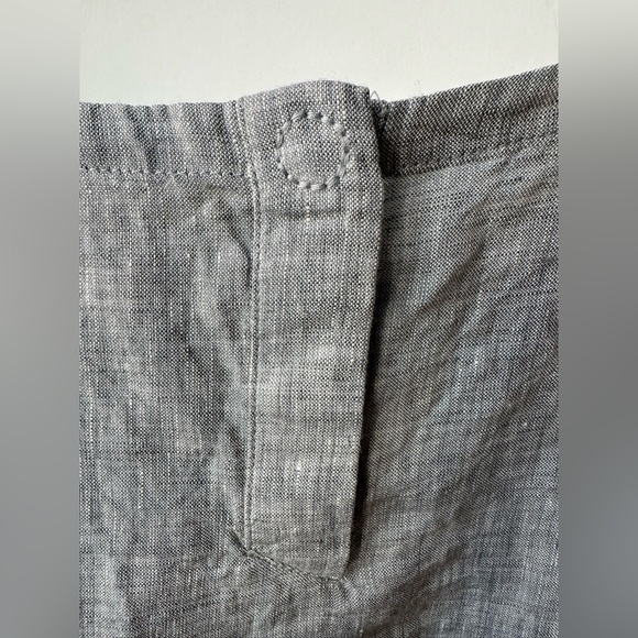 Eileen Fisher Yarn Dyed Organic Handkerchief Linen Chambray Roundneck Box Top XL - Picture 11 of 15